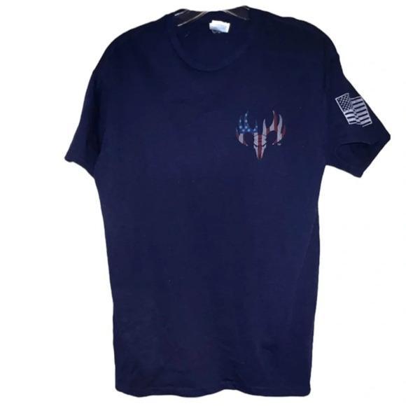 Deer American Flag Delta pro T-shirt land of the free because the brave size M - Picture 9 of 9